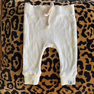 Cozy Cream Baby Joggers with Drawstring
